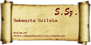 Sebeszta Szilvia névjegykártya